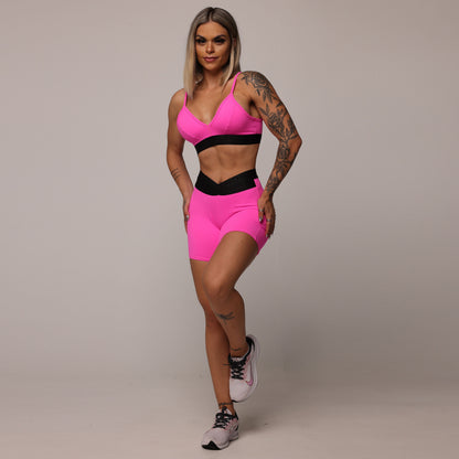 Rosa Neon elastic Top