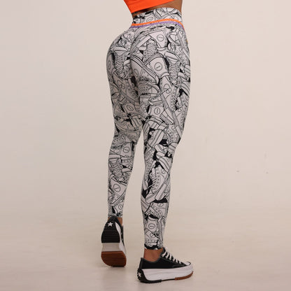 Converse Orange Empina bum bum leggings