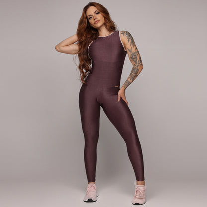 Cocoa Glossy Jumpsuit