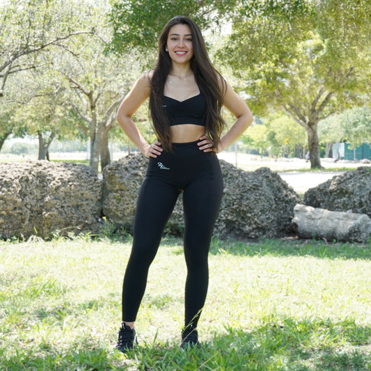 Black Shine leggings Set