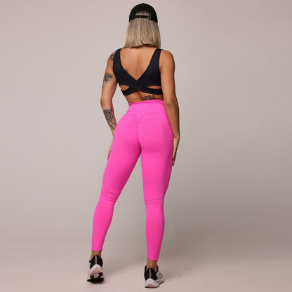 Rosa Neon Empina bum bum leggings