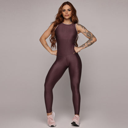 Cocoa Glossy Jumpsuit