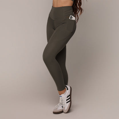 Verde Amazona Pockets empina bum bum leggings