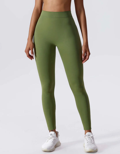 Olive Back Crunchy Leggings