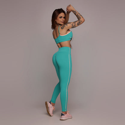 Las Vegas Turquesa empina bum bum leggings