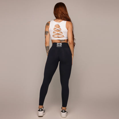 Black Trend Liso empina bum bum leggings