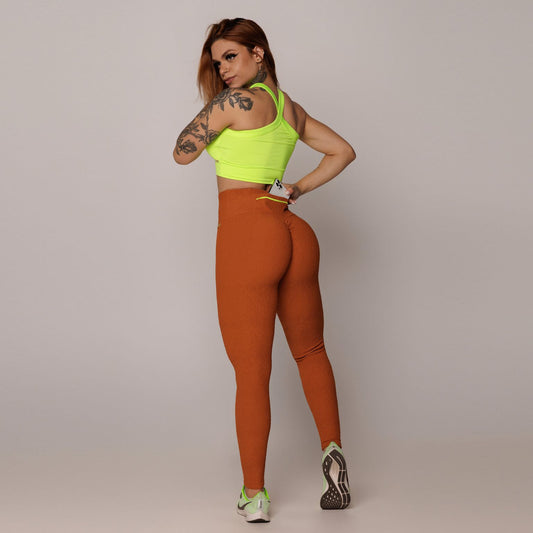 Terracota Neon empina bum bum leggings