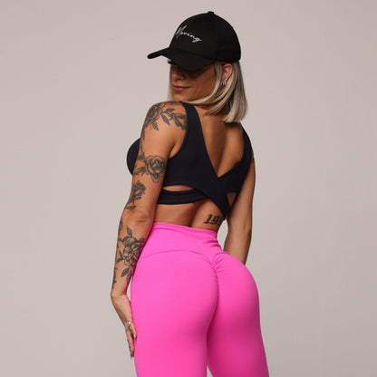 Rosa Neon Empina bum bum leggings