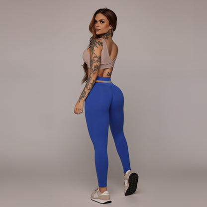 Blue liso line empina bum bum leggings