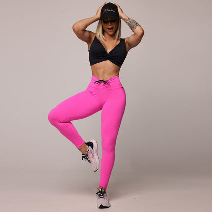 Rosa Neon Empina bum bum leggings