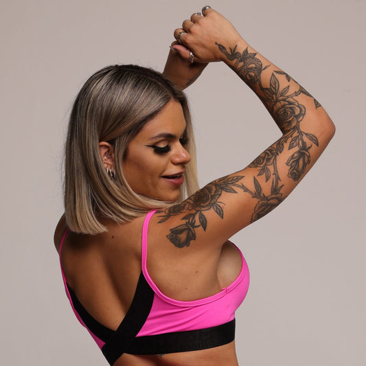 Rosa Neon elastic Top
