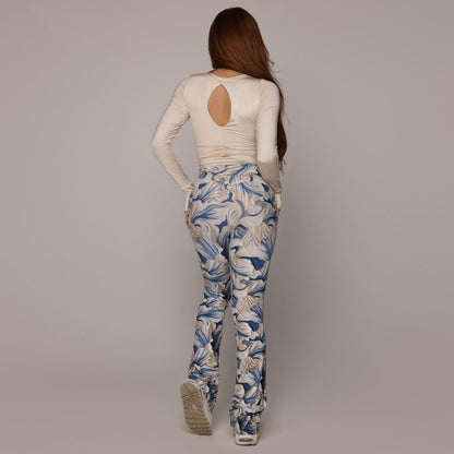Nude open Back Long Top