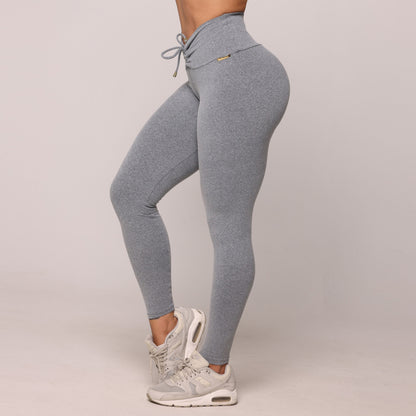 Gray Liso empina bum bum leggings