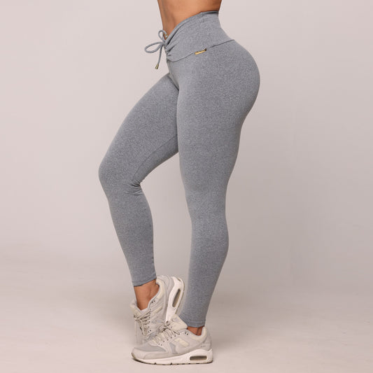 Gray Liso empina bum bum leggings