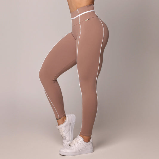 Brown Liso empina bum bum leggings