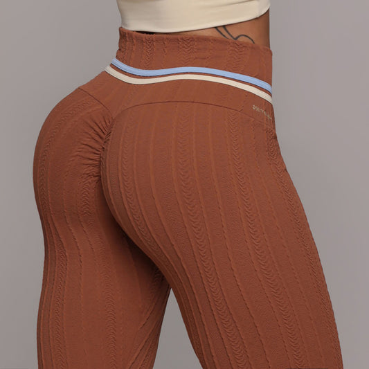 Brown Crunchy empina bum bum leggings