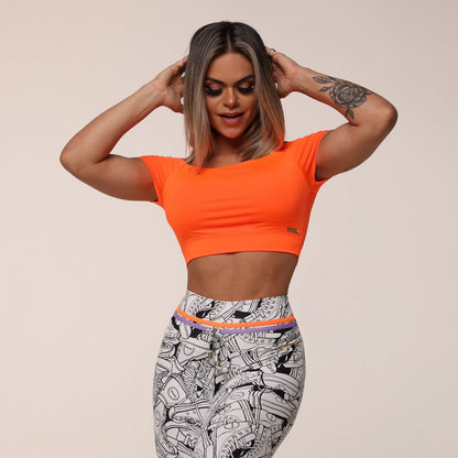 Converse Orange Empina bum bum leggings
