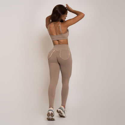 Macchiato back pockets empina bum bum leggings