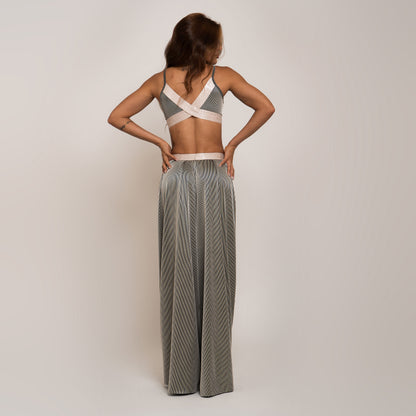 Metalic relax Pant ( Palazzo Pant)