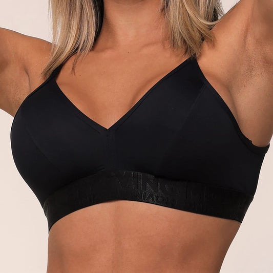 Black Liso elastic Top