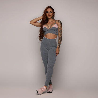 Gray Rosa liso Top