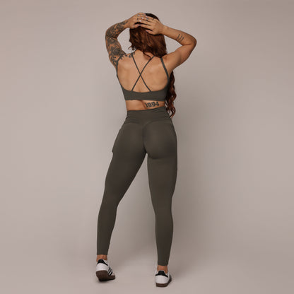 Verde Amazona Pockets empina bum bum leggings