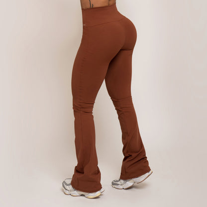 Brown liso Flare leggings