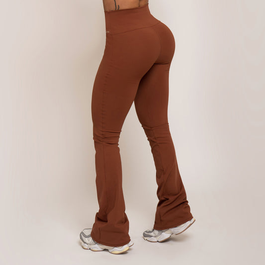Brown liso Flare leggings