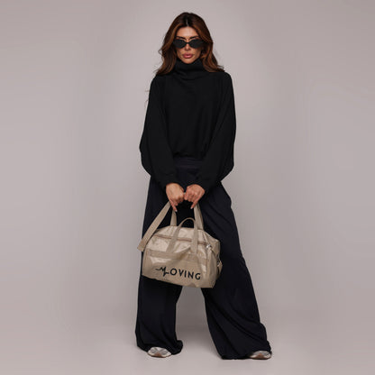 Black Oversized Sleeve Blouse