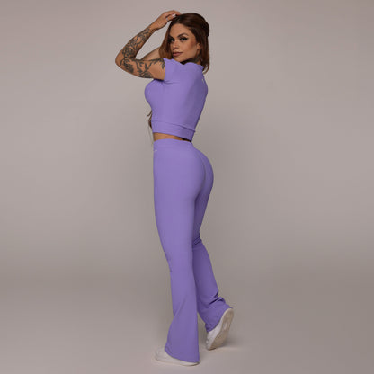Lavender Flare Leggings