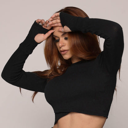 Black Fancy Relax Top