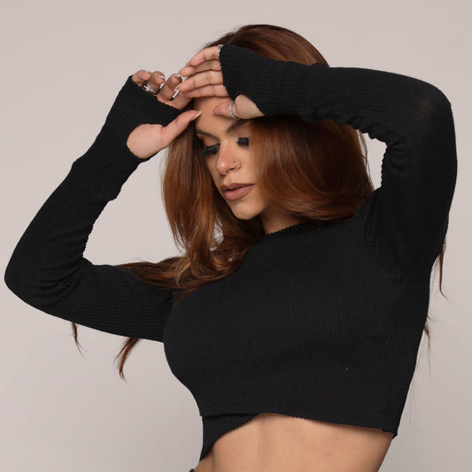 Black Fancy Relax Top