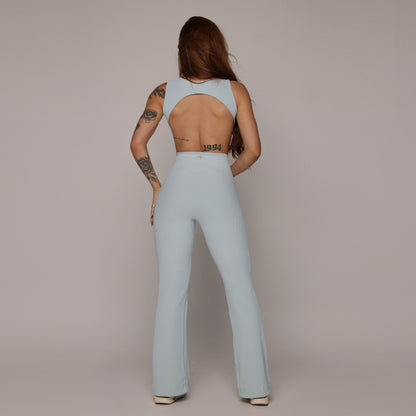 Blue Serenity Flare Jumpsuit