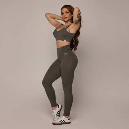 Verde Amazona Pockets empina bum bum leggings