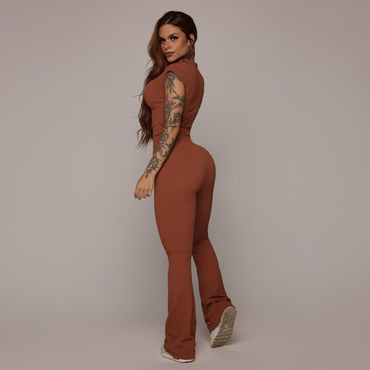 Terracota Crunchy Flare leggings