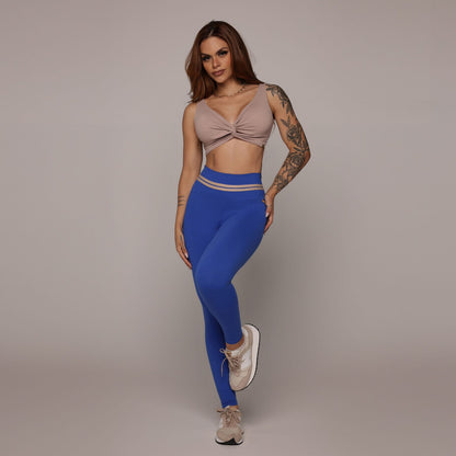 Blue liso line empina bum bum leggings