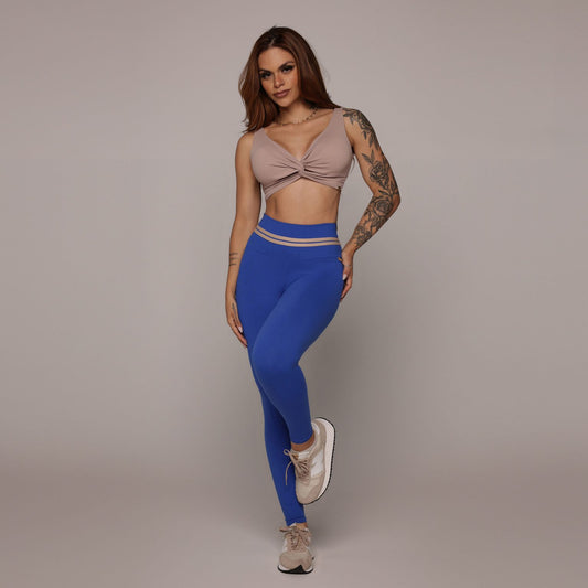 Blue liso line empina bum bum leggings