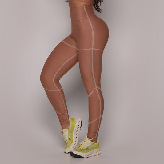 Glossy Canela Lines empina bum bum leggings