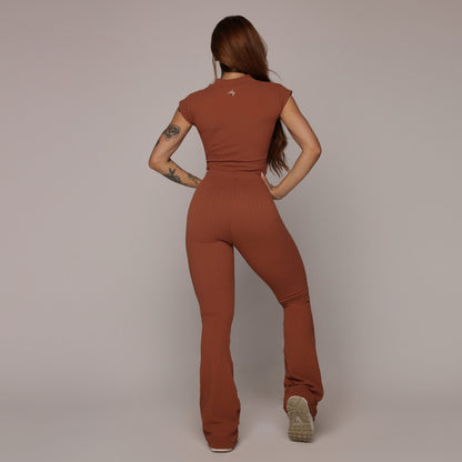 Terracota Crunchy Flare leggings