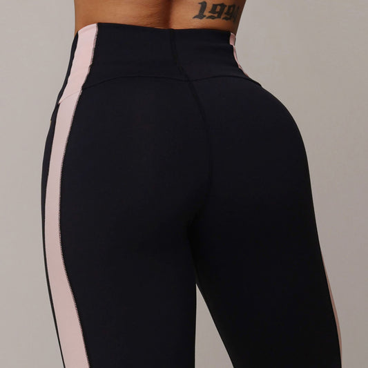 Rosa and Black Regular Leggings