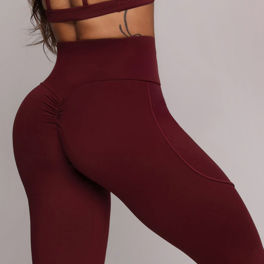 Borgoña empina bum bum leggings