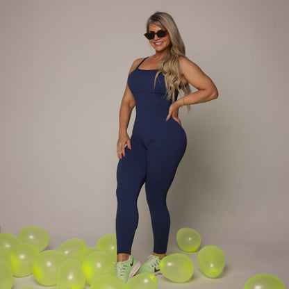 Royal Blue Bubbles Jumpsuit
