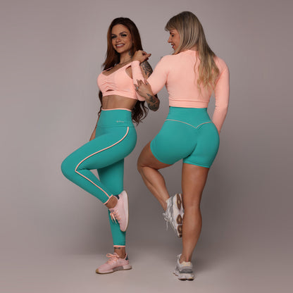 Las Vegas Turquesa Line empina bum bum leggings