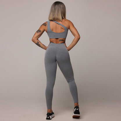 Gray Liso one Shoulder Jumpsuit