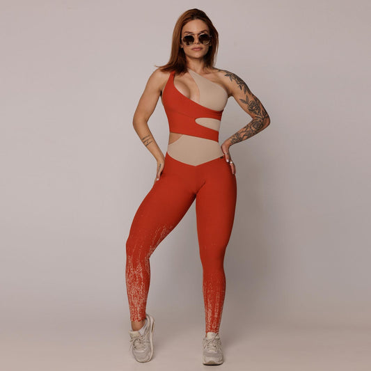 Orange Liso Jumpsuit