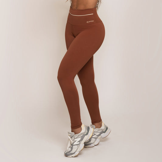 Brown Liso empina bum bum leggings