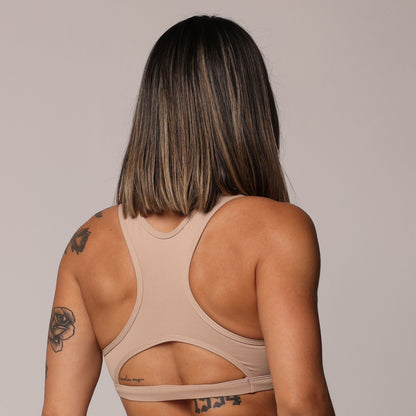 Nude Open Front Top