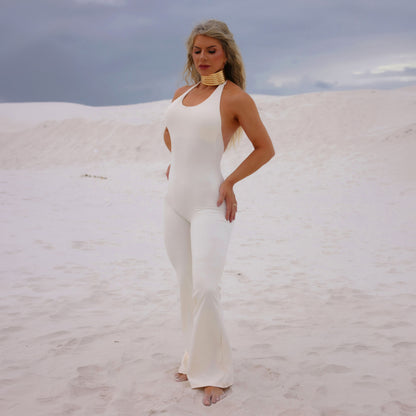 Latte Flare Jumpsuit