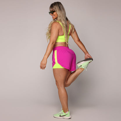 Pink Neon tennis Short