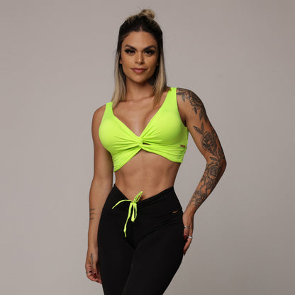 Black liso neon empina bum bum leggings